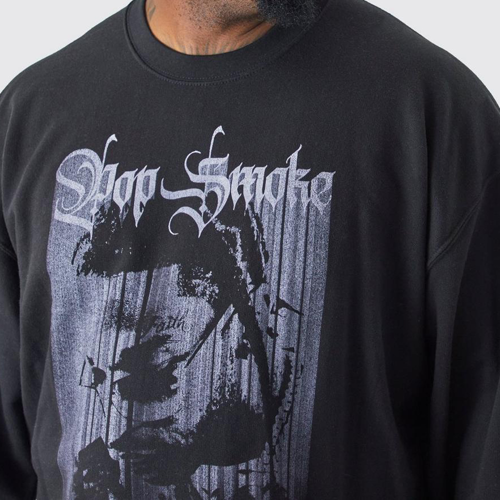 Plus Pop Smoke Monochrome Sweatshirt